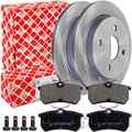 FEBI BREMSSCHEIBEN 253mm+ BELÄGE HINTEN passend für FORD FOCUS 1 FIESTA 5+6 + ST