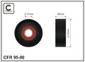 CAFFARO 95-00 Deflection/Guide Pulley, V-ribbed belt for CHRYSLER,JEEP