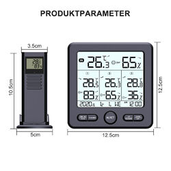 Wetterstation Innen Außen Kabellose Digital Neu Thermometer Hygrometer DHL