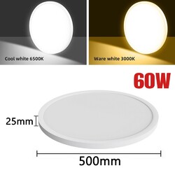 LED Deckenlampe Deckenleuchte Flach Schlafzimmer Wohnzimmer Küche Slim Bright✔12W-72W✔kaltweiß/Warmweiß/Dimmbar✔1-20Stück✔Rund✔Quadr