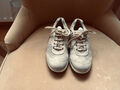 Damen Sneakers Gr.37, Wildleder beige mit glitzer und goldakzente, neuwertig