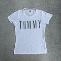 TOMMY HILFIGER Herren T-Shirt Kurzarm Small Slim Fit Logo 25418 Weiß