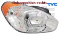 TYC 20-12589-35-2 Hauptscheinwerfer rechts Scheinwerfer Frontscheinwerfer 