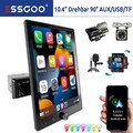 1DIN 10" Autoradio Wireless CarPlay Android Auto Drehbarer Bildschirm DVR Kamera