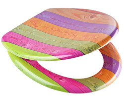 WC Sitz bunt Toilettensitz Absenkautomatik Toliettendeckel Klodeckel Klobrille