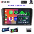 DAB+ 2+64G Kam Für Audi A3 S3 RS3 8P 8V 9" Carplay Android 13 Autoradio GPS WiFi