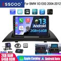 DAB+ 64G Carplay Android 14 Autoradio GPS Navi WIFI KAM Für BMW X3 E83 2006-2010
