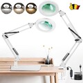 10X Lupe mit Licht und Ständer 2-in-1 stufenlos dimmbare LED Schreibtischlampe