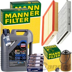 MANN INSPEKTIONSPAKET+5L LIQUI MOLY 5W-30 ÖL passend für OPEL ASTRA G/H 19MA9235