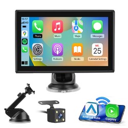 Wireless Apple CarPlay Android Auto Tragbar Touchscreen Autoradio Bluetooth KAM+