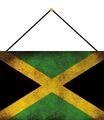 Jamaika Flagge Blechschild Schild mit Kordel Metal Tin Sign 20 x 30 cm CC0022-K