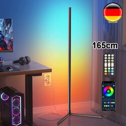 LED STEHLEUCHTE BUNT ECKLEUCHTE STEHLAMPE DIMMBAR LICHTSÄULE LED RGB 165CM
