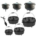 Dutch Oven Feuertopf Gusseisen BBQ Kochtopf Bräter Schmortopf Camping