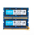 Crucial 2x 8 GB 2Rx8 PC3L-12800S DDR3-1600MHz SODIMM Laptop-Speicher RAM CL11 #S