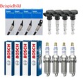 4x DELPHI Zündspule +4x BOSCH Zündkerze Doppelplatin für Mercedes-Benz C-Klasse