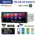 1 DIN 2+32G Android 12 Autoradio Carplay GPS Navi Bluetooth RDS WIFI Mit MIK Kam