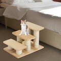 PawHut Tiertreppe Katzentreppe Hundetreppe Treppe für Katze und Hunde Creme