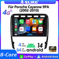 Android 14 9" 4+64G Autoradio CarPlay GPS SWC Für Porsche Cayenne 9PA 2002-2010
