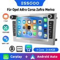 7" Android 14 Auto Carplay Autoradio SWC 2+64G Für Opel Astra H Corsa C/D Zafira