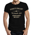 lustige Herren T-Shirts Schrittzähler vs. Bewegungsmelder Männer T-Shirt Sprüche