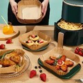 100 Stück Backpapier für Heißluftfritteuse Rechteckig Airfryer Papier Liner rund