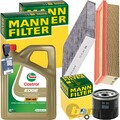 MANN INSPEKTIONSPAKET+4L CASTROL 5W40 MOTORÖL passend für RENAULT CLIO 4 LOGAN 2