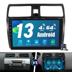 10" Carplay Android 13 Autoradio GPS Nav 64G Kam Für Suzuki Swift III 2003-2010