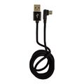 3er Set LC-C-USB-MICRO-1M-2 USB A zu Micro-USB Kabel, schwarz, gewinkelt, 1m