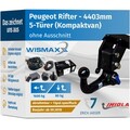 ANHÄNGERKUPPLUNG vert. abnehmbar passt für Peugeot Rifter ab 18 +E-Satz Erich J