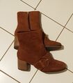 Tamaris Stiefeletten Ankle Boots echtes Wildleder Gr. 39 Braun Neu