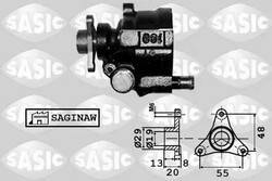 Servolenkungspumpe hydraulisch ohne Riemenscheibe 7074001 SASIC für RENAULT