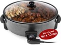 Multifunktionale Elektro-Pfanne  – 1500W – Mit Deckel, Trenner & Thermostat