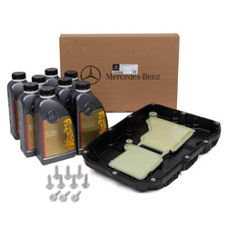 ORIGINAL Mercedes Automatikgetriebeölwanne 9-Gang + 8L Getriebeöl MB 236.17