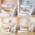 Etagenbett Hochbett 140x200 cm Stockbett Kinderbett Jugendbett mit Ausziehbett