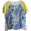 Buntes kurzarm T-Shirt            "Bella Italia"   Gr. 44