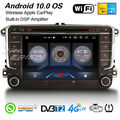 CarPlay Navi Android 10 DSP DAB+ Autoradio Für VW Golf 5/6 Touran Polo T5 Passat