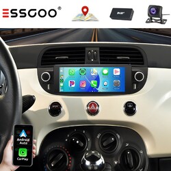 Android 15 DAB+ Für Fiat 500 2007-2015 Autoradio 2+64G Carplay GPS BT RDS +Kam