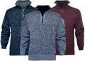 Strickpullover mit halber Reißverschluss gefüttert 1/4 Reißverschluss Trichter Nackenpullover von Tom Hagan