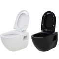 Hänge Dusch Wand WC Taharet Bidet Toilette Spülrandlos Soft-Close Deckel neu