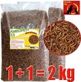 Ambiopet Mehlwürmer getrocknet 2x1kg Nager Vögel Reptilien Fisch Igel Koi-Futter