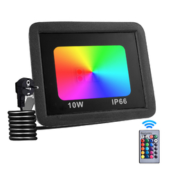 RGB LED Fluter Strahler Flutlicht Garten Strahler Scheinwerfer Farbig + Stecker