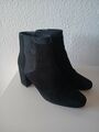 ZARA Stiefeletten, Eckig, Ankle Boots, Schwarz, Wildleder, Blockabsatz,Gr.40
