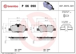 BREMBO Bremsbelagsatz Scheibenbremse PRIME LINE