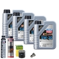 Motoröl 5W30 LIQUI MOLY 4L+MANN Ölfilter+Spülung+Cera Tec+Ölablassschraube