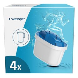 4x Wessper Sport Filterkartuschen kompatibel mit BRITA Maxtra+, Maxtra Plus