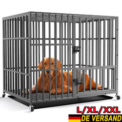 XXXL Hundekäfig Schwerlast Transportkäfig Hundezwinger aus Stahl Gitterbox DE 3 Designs ✔️ Super Stabil ✔️ mit 2/3 Türen ✔️ aus DE✔️