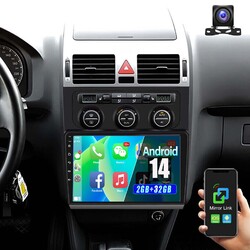 Für VW Touran 1T1 1T2 1T3 2003-2010 Android14 Autoradio BT GPS Navi 2+32GB KAM