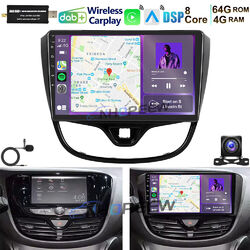 8-Kern 4+64GB Android 13 Autoradio GPS NAVI CarPlay DAB+ Für Opel Karl 2015-2019