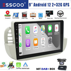 Für Fiat 500 2007-15 DAB+ Android 12 2+32G Carplay Autoradio GPS Navi RDS Kamera