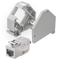 Cat.6A 6 a 5e Keystone Modul Jacks Halterung Hutschienenadapter für RJ45 LAN STP🟢🟡Keystone Modul-GHMT Zertifiziert🟡🟢500MHz🟡10GBit